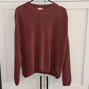 💥2/$33💥 Elegant Dusty Rose Women's Crew Neck Knit Sweater